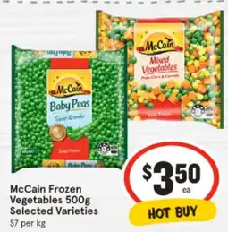 IGA Mccain frozen vegetables offer