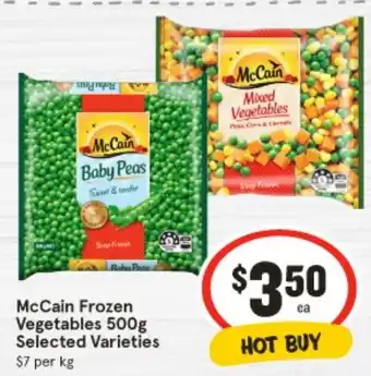 IGA Mccain frozen vegetables offer