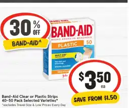 IGA Band-Aid Clear or Plastic Strip offer