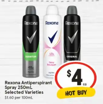 IGA Rexona antiperspirant spray offer