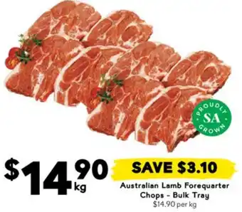 Drakes Australian Lamb Forequarter Chops Bulk Tray offer