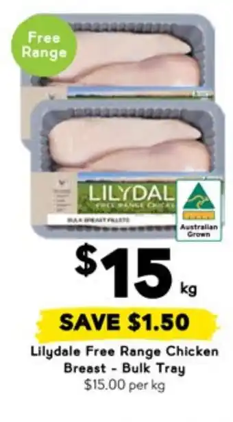 Drakes Lilydale Free Range Chicken Breast Bulk Tray offer