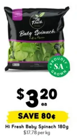 Drakes Hi fresh baby spinach offer