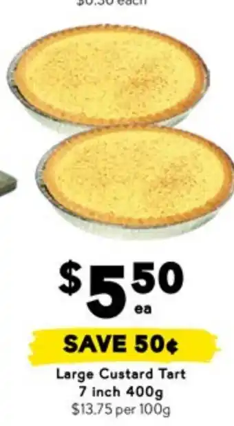 Drakes Large custard tart 7 inch offer