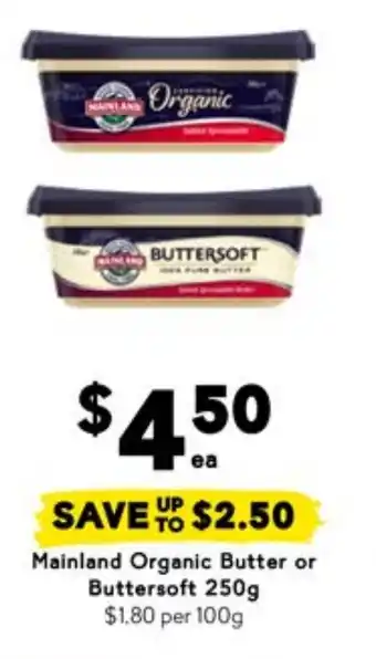 Drakes Mainland organic butter or buttersoft offer