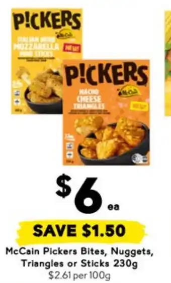 Drakes McCain Pickers Bites, Nuggets, Triangles or Sticks offer