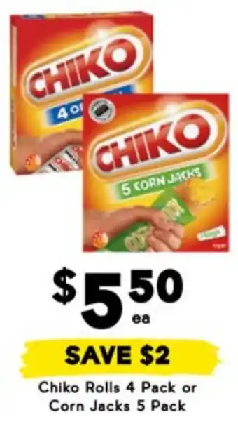 Drakes Chiko Rolls or Corn Jacks offer