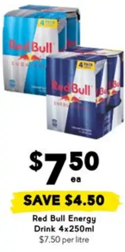 Drakes Red Bull Energy Drink offer