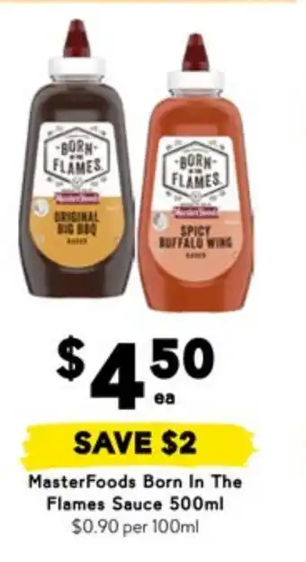 Drakes MasterFoods Born In The Flames Sauce offer