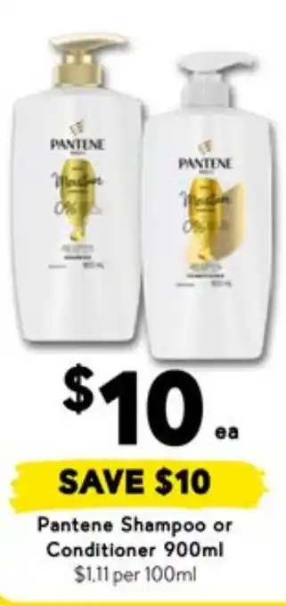 Drakes Pantene shampoo or conditioner offer