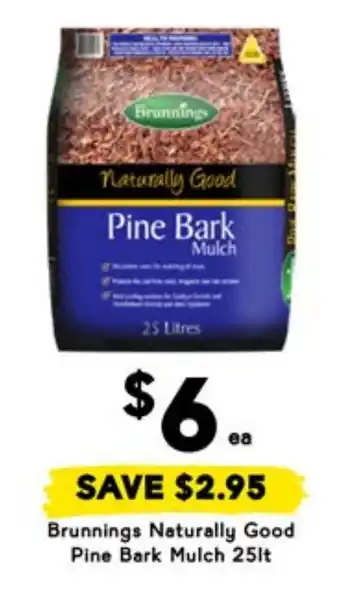 Drakes Brunnings Naturally Good Pine Bark Mulch offer