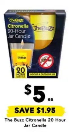 Drakes The Buzz Citronella 20 Hour Jar Candle offer