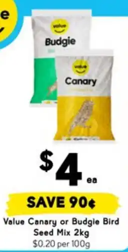 Drakes Value Canary or Budgie Bird Seed Mix offer