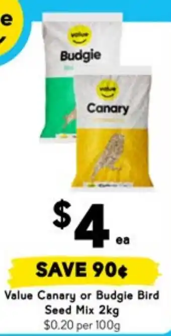 Drakes Value Canary or Budgie Bird Seed Mix offer