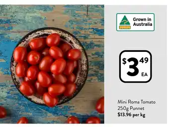 Foodworks Mini Roma Tomato 250g Punnet offer