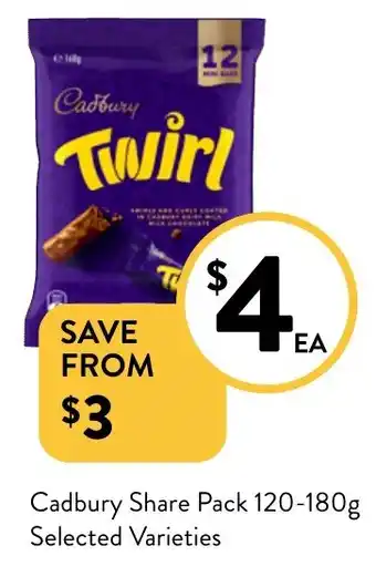 Foodworks Cadbury Share Pack offer