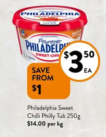 Foodworks Philadelphia Sweet Chilli Philly Tub offer