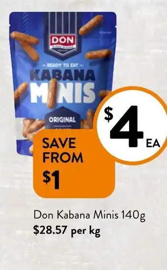 Foodworks Don Kabana Minis offer