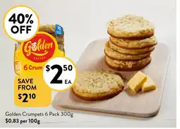 Foodworks Golden Crumpets offer