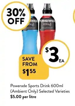 Foodworks Powerade Sports Drink offer