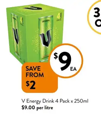 Foodworks V energy drink offer