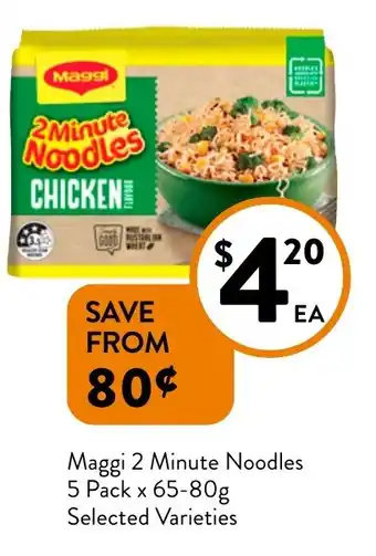 Foodworks Maggi 2 Minute Noodles offer