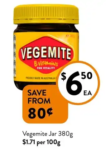 Foodworks Vegemite jar offer