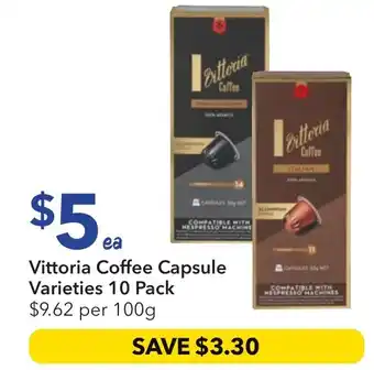 Ritchies Vittoria Coffee Capsule offer