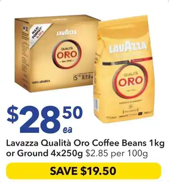 Ritchies Lavazza qualità oro coffee beans 1kg or ground offer