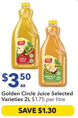 Ritchies Golden circle juice selected varieties offer