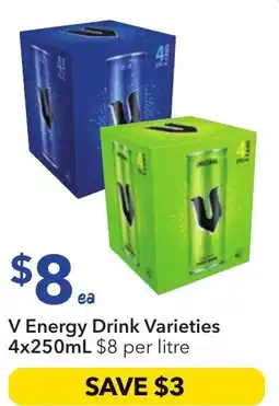 Ritchies V Energy Drink Varieties offer