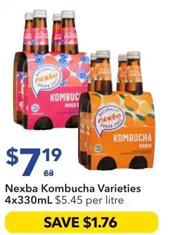 Ritchies Nexba Kombucha Varieties offer