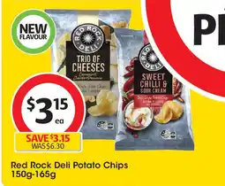 Coles Red rock deli potato chips offer