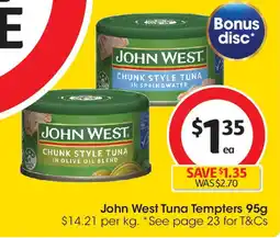 Coles John west tuna tempters offer