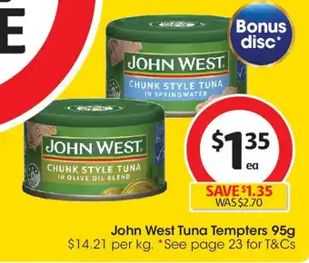 Coles John west tuna tempters offer