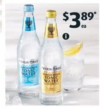 ALDI Fever Tree assorted Mixer 500ml offer