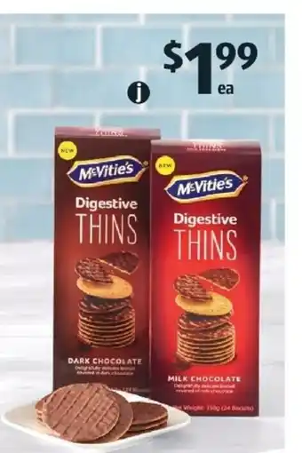 ALDI Mcvitie's Digestive Thins 150g offer