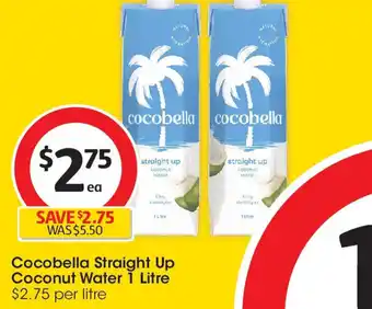 Coles Cocobella straight up coconut water offer