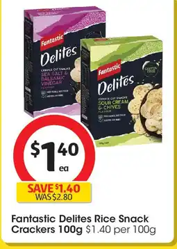 Coles Fantastic delites rice snack crackers offer