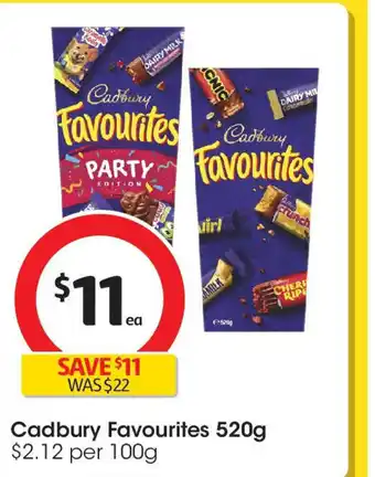 Coles Cadbury favourites offer