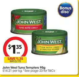 Coles John west tuna tempters offer