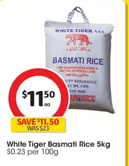 Coles White tiger basmati rice offer