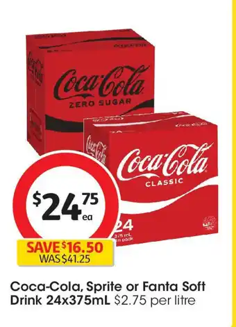 Coles Coca-cola, sprite or fanta soft drink offer