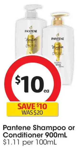 Coles Pantene shampoo or conditioner offer