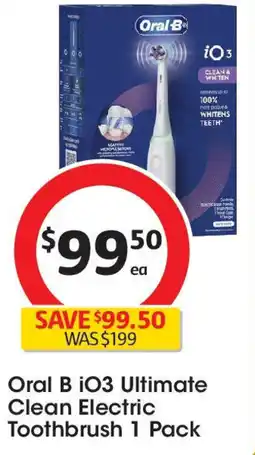 Coles Oral b i03 ultimate clean electric toothbrush offer