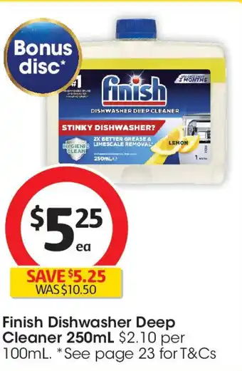 Coles Finish dishwasher deep cleaner offer