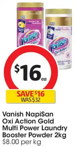 Coles Vanish napisan oxi action gold multi power laundry booster powder offer