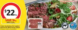 Coles Coles australian no added hormones beef rump steak offer