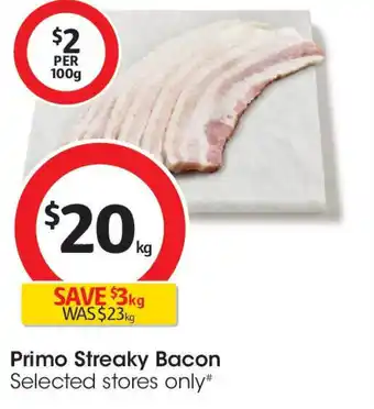 Coles Primo streaky bacon offer