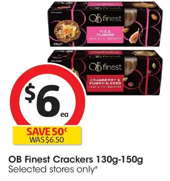 Coles Ob finest crackers offer